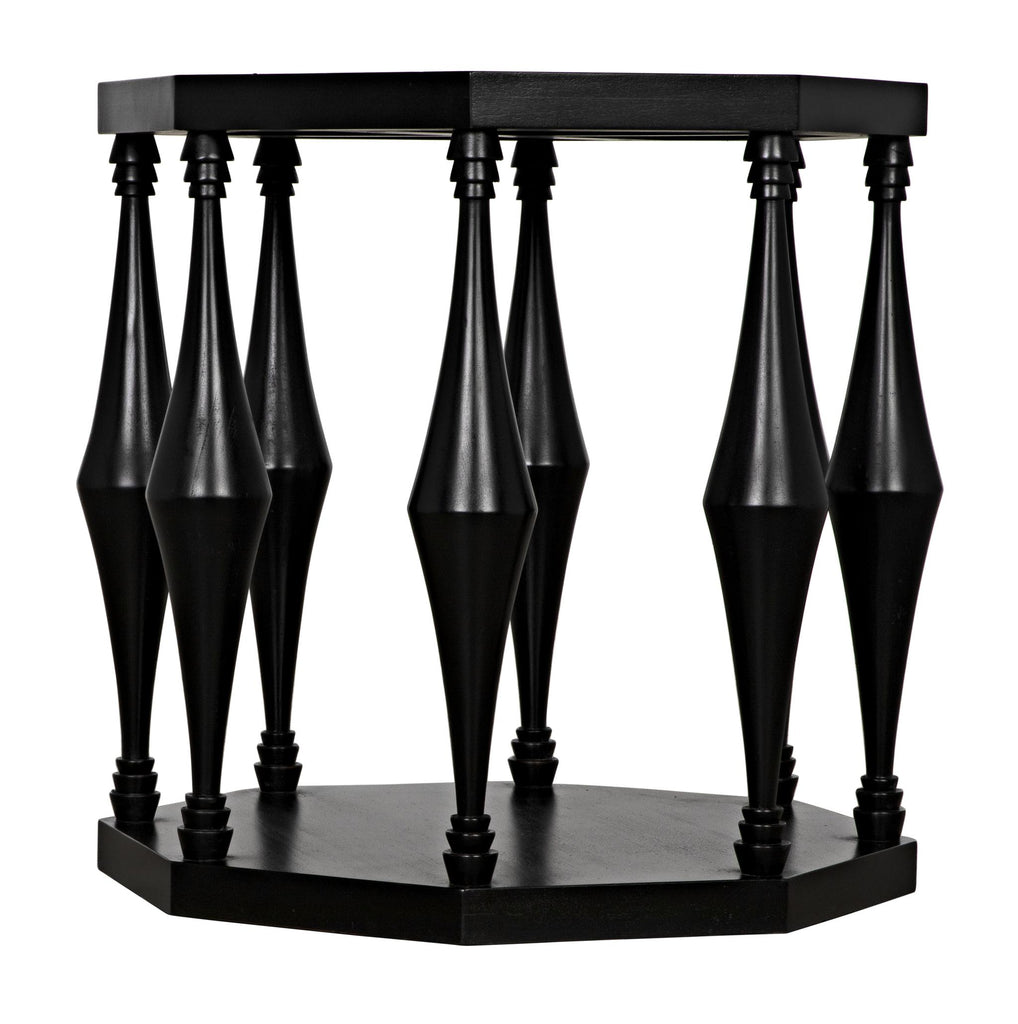 NOIR Marceo Side Table Hand Rubbed Black