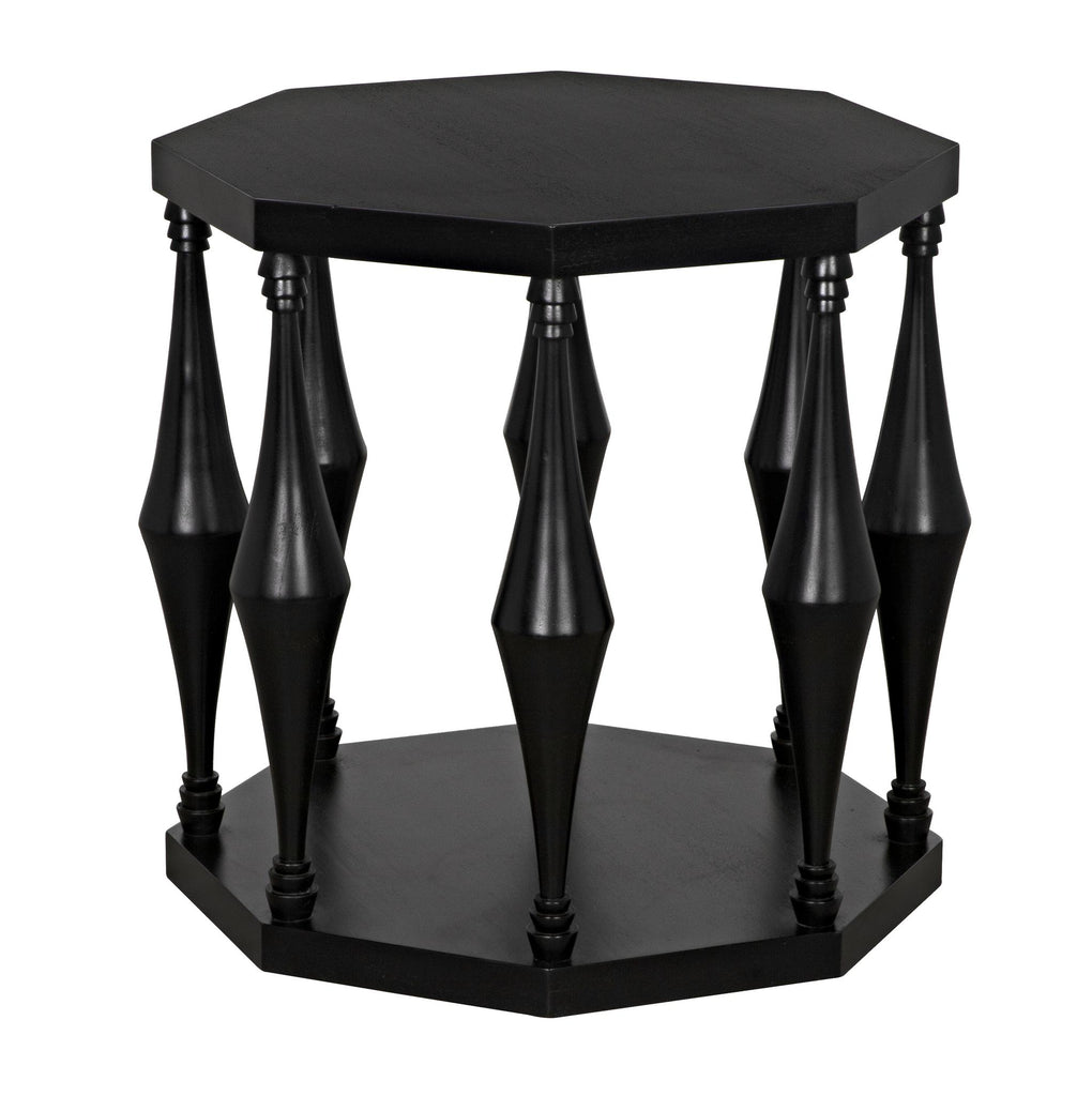 NOIR Marceo Side Table Hand Rubbed Black