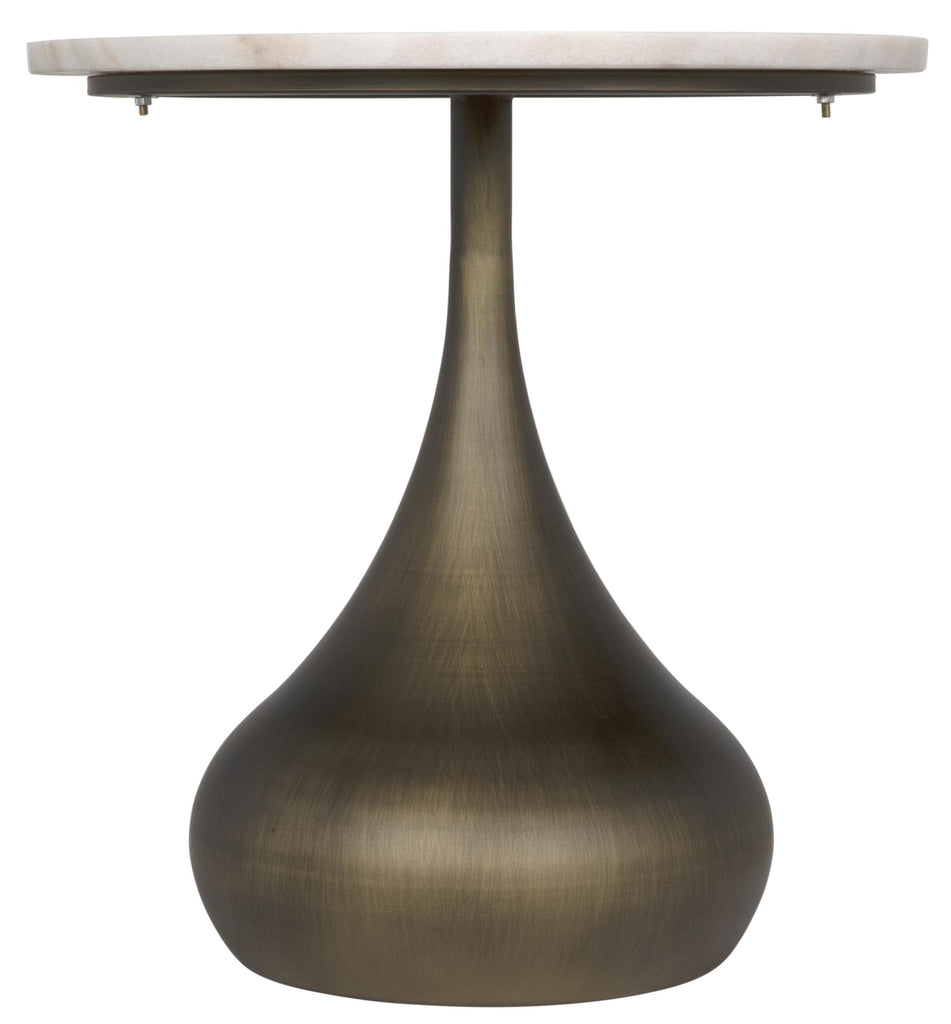 NOIR Mateo Side Table Aged Brass