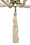 Noir Alec Chandelier Antique Brass And Rope