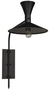 Noir Enzo Sconce Black Steel