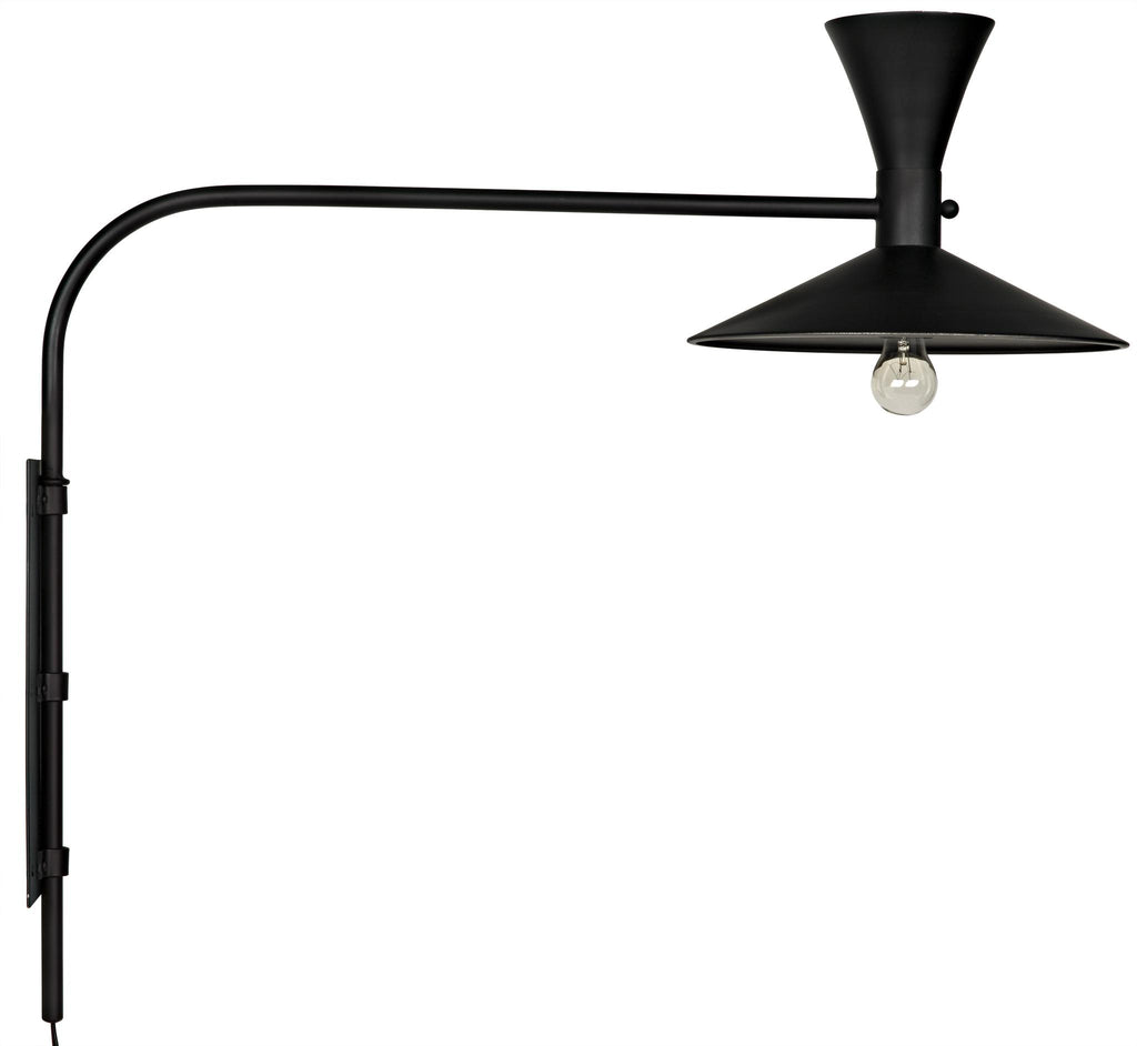 NOIR Enzo Sconce Black Steel