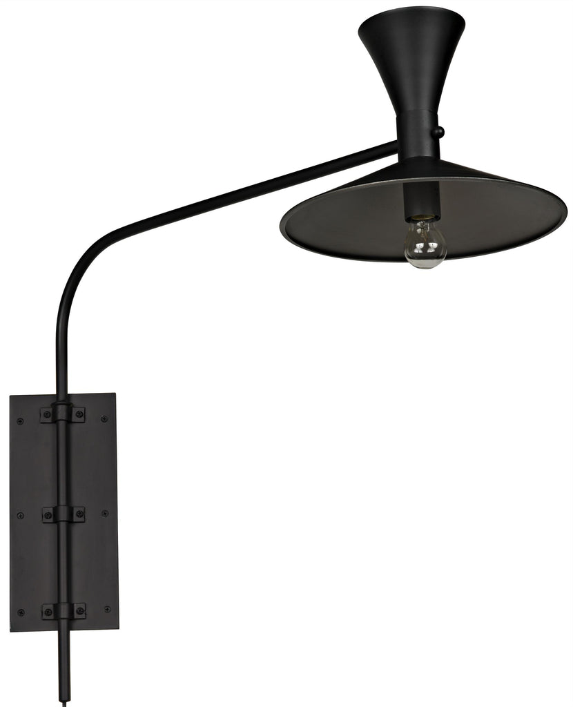 NOIR Enzo Sconce Black Steel