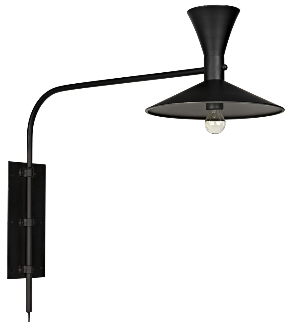 NOIR Enzo Sconce Black Steel