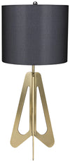 Noir Candis Lamp With Black Shade Metal With Brass Finish