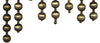 Noir Domo Chandelier Steel And Metal Beads With Brass Finish