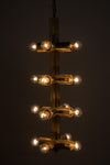 Noir Axe Chandelier Metal With Brass Finish