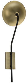 Noir Messala Sconce Black Steel And Brass Finish