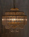 Noir Quintus Chandelier Metal With Brass Finish