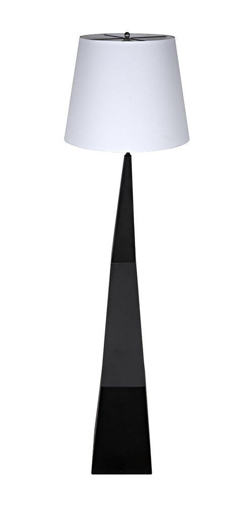 NOIR Rhombus Floor Lamp with Shade Black Metal