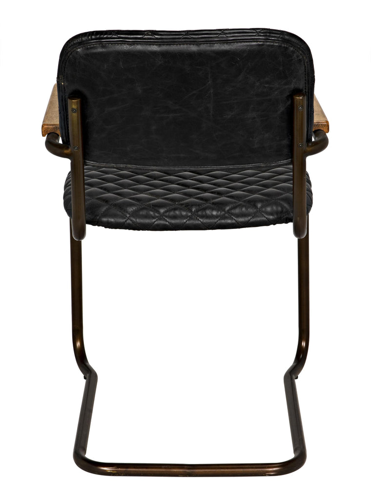 NOIR 0045 Arm Chair Vintage Black Leather