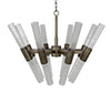 Noir Moira Chandelier Aged Brass Finish