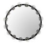 Noir Moira Mirror With Glass Details Black Metal