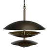 Noir Nora Chandelier Metal With Aged Brass Finish