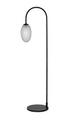 Noir Swan Floor Lamp Black Steel