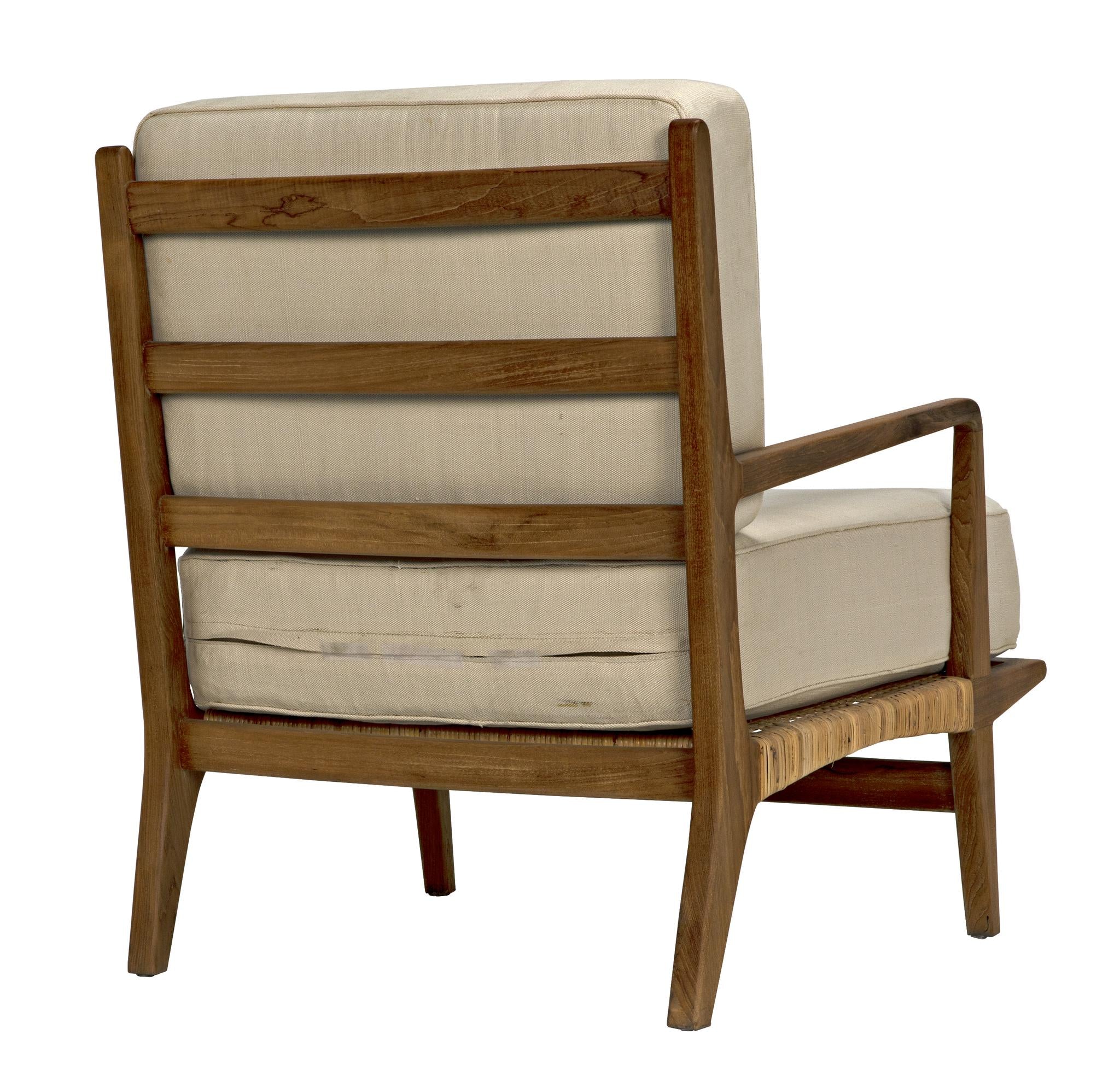 Allister chair teak and shop rattan