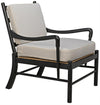 Noir Kevin Chair With Rattan Hand Rubbed Black