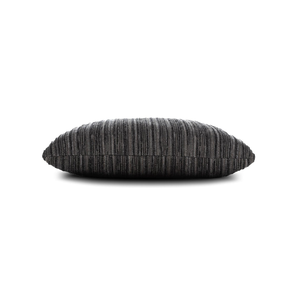 Elaine Smith Luxe Stripe Charcoal Gray Pillow