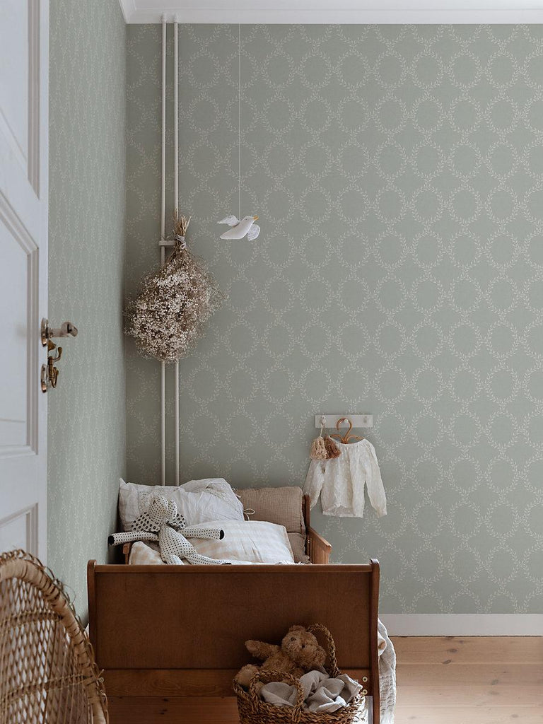 Sandberg Wilma Sage Green Wallpaper