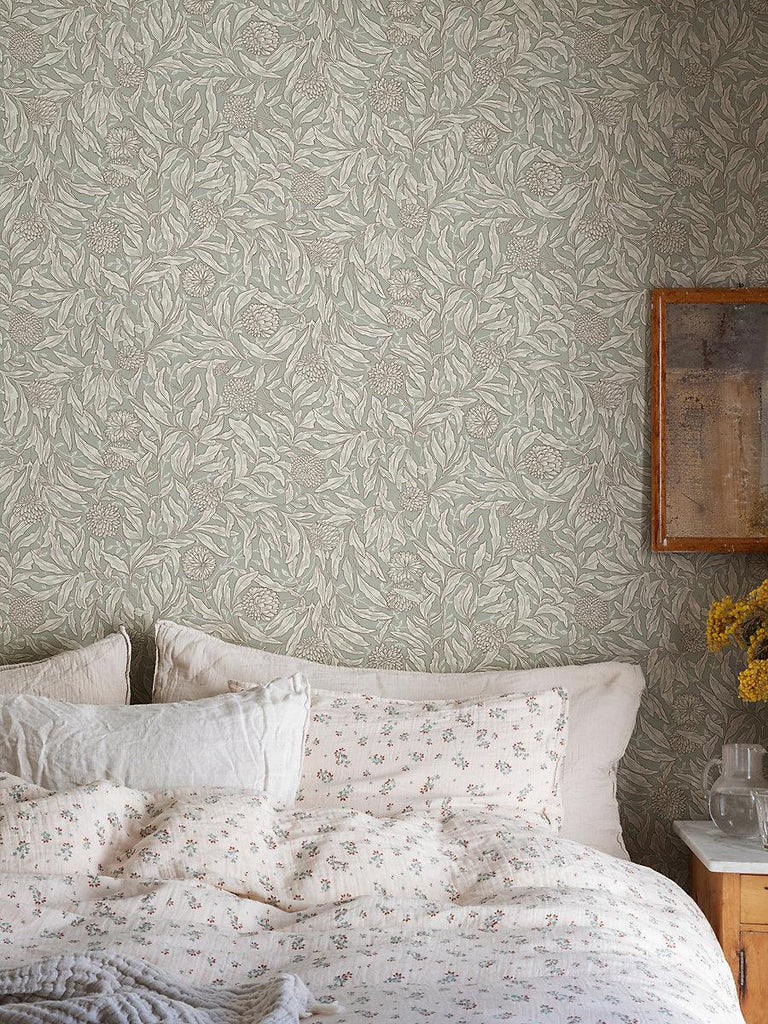 Sandberg Olof Sage Green Wallpaper