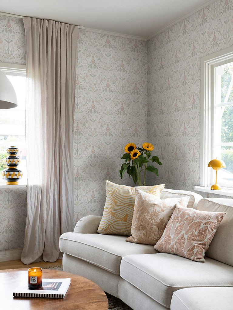 Sandberg Till Carl Powder Pink Wallpaper