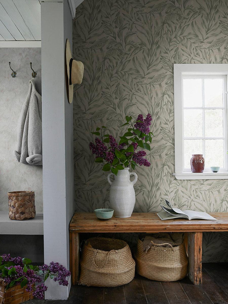 Sandberg Elin Sage Green Wallpaper