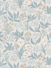 Sandberg Huset I Solen Folklore Blue Wallpaper