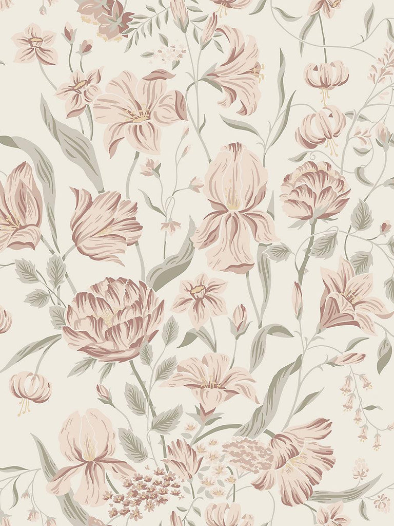 Sandberg Karins Bukett Powder Pink Wallpaper