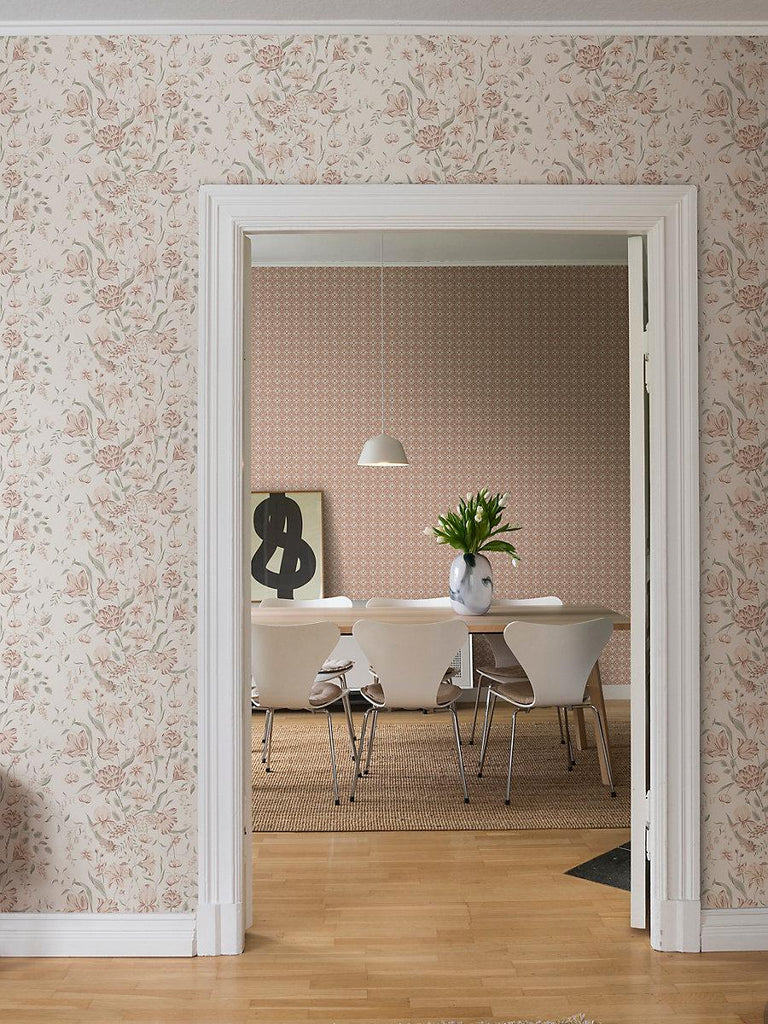 Sandberg Karins Bukett Powder Pink Wallpaper