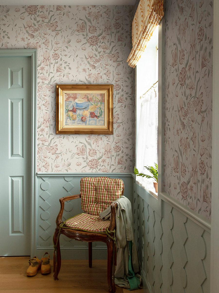 Sandberg Karins Bukett Powder Pink Wallpaper