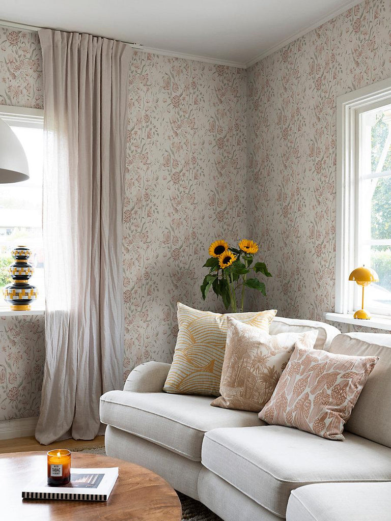 Sandberg Karins Bukett Powder Pink Wallpaper