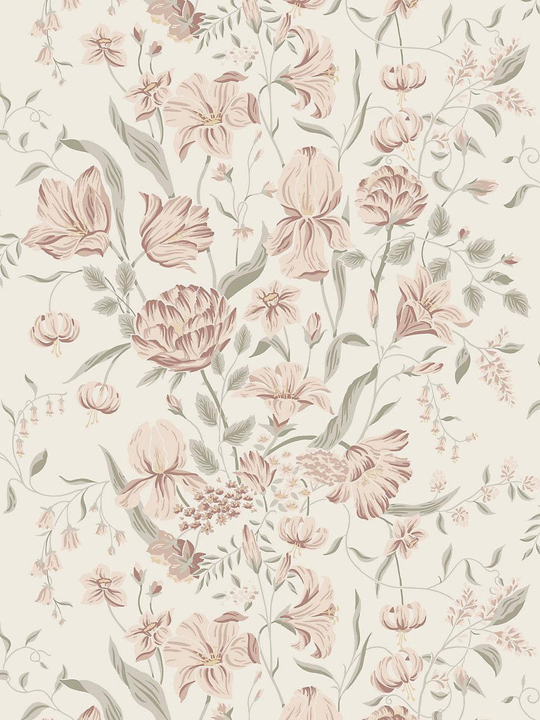 Sandberg Karins Bukett Powder Pink Wallpaper