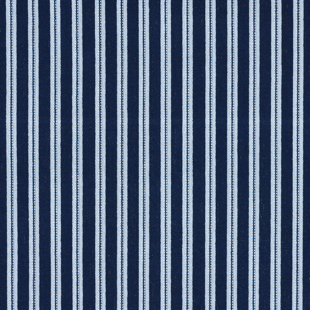 Schumacher Benson Stripe Pingl Navy Fabric