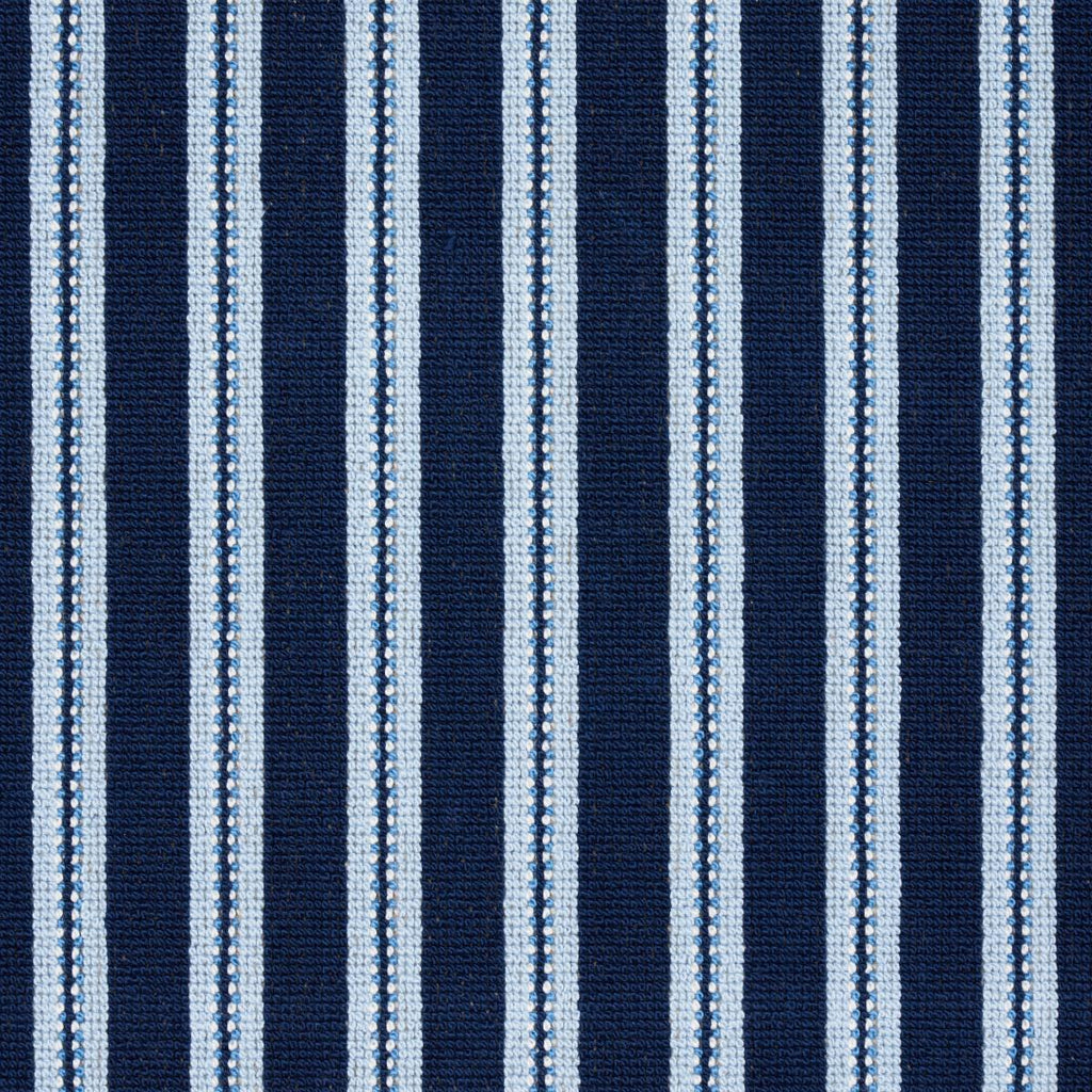 Schumacher Benson Stripe Pingl Navy Fabric