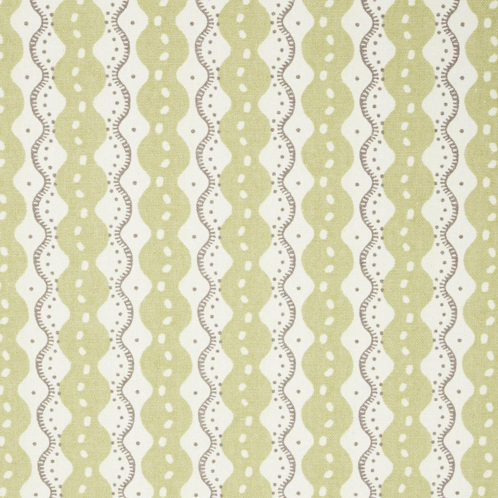 Schumacher Centipede Stripe Pea Fabric