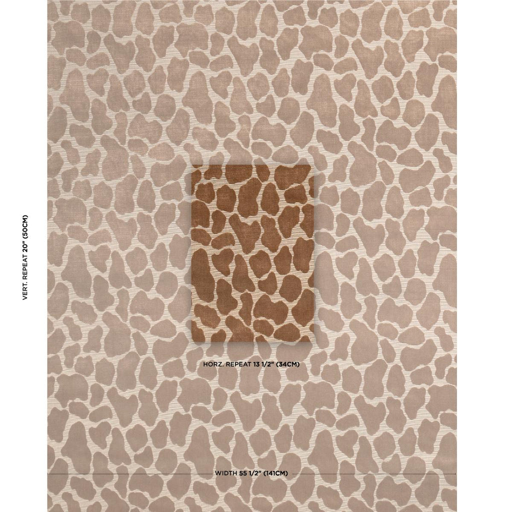Schumacher Giraffe Velvet Safari Fabric