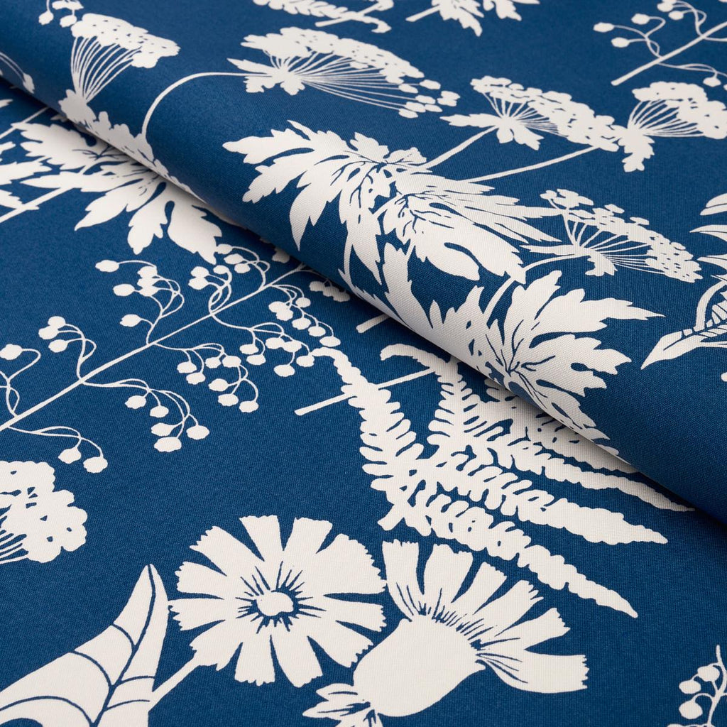 Schumacher Spring Floral Indoor/Outdoor Navy Fabric