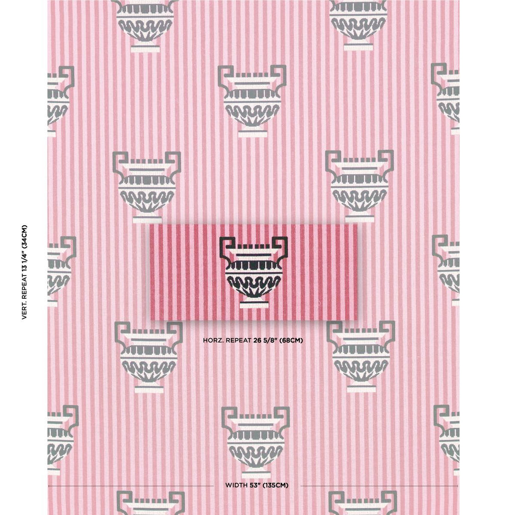 Schumacher Clermont Pingl Pink Fabric