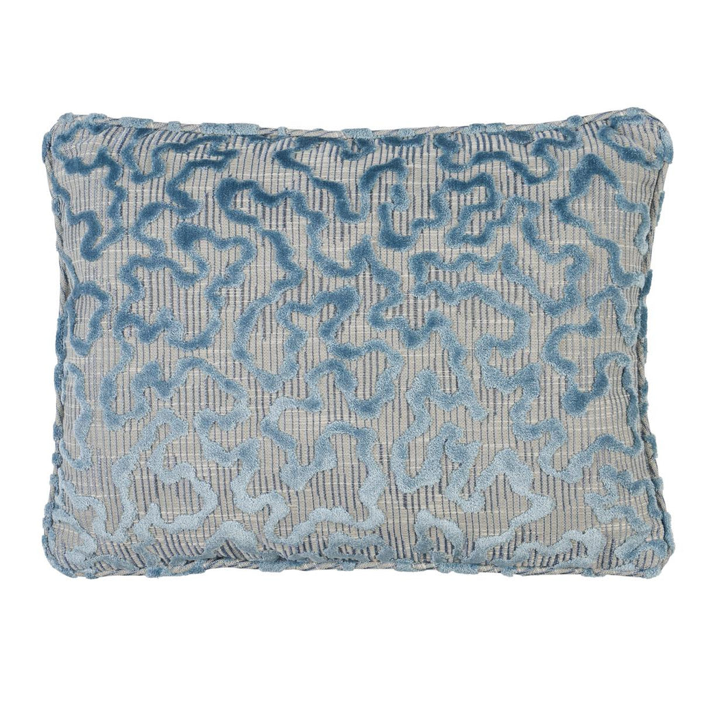 Schumacher Janis Velvet Moonstone 16" x 12" Pillow