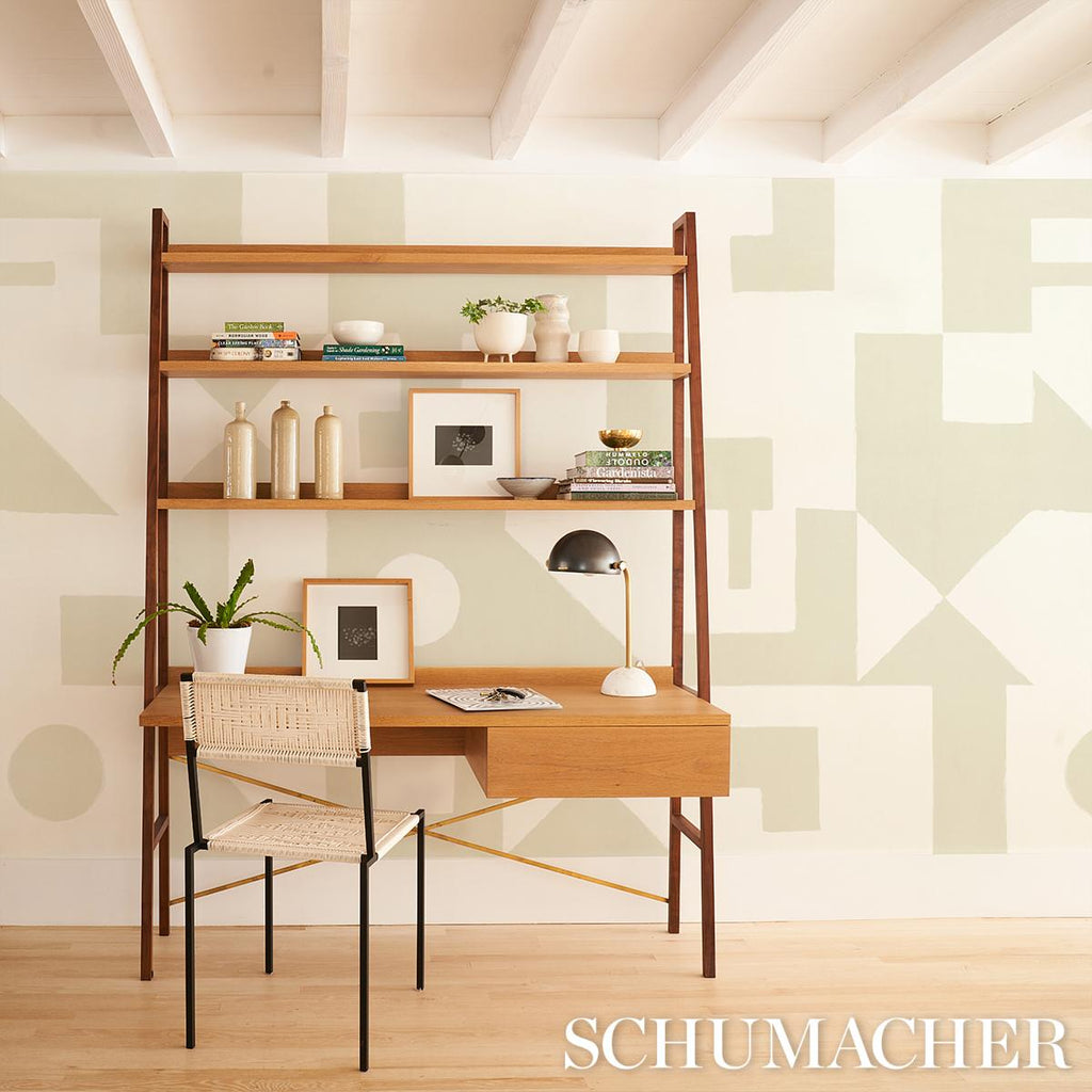 Schumacher Binary Panel Set Natural Wallpaper