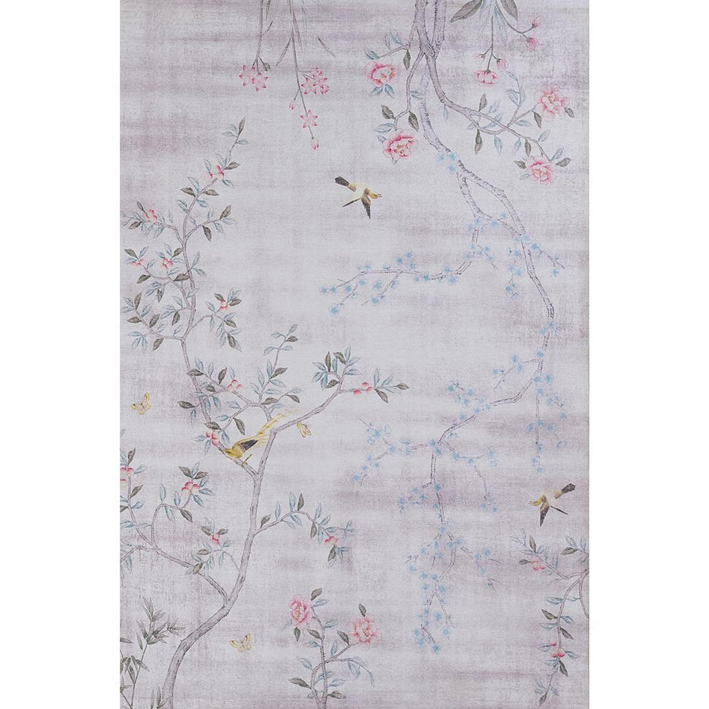 DecoratorsBest Chinoiserie Blossom Sterling Silver 5' x 8' Indoor/Outdoor Area Rug