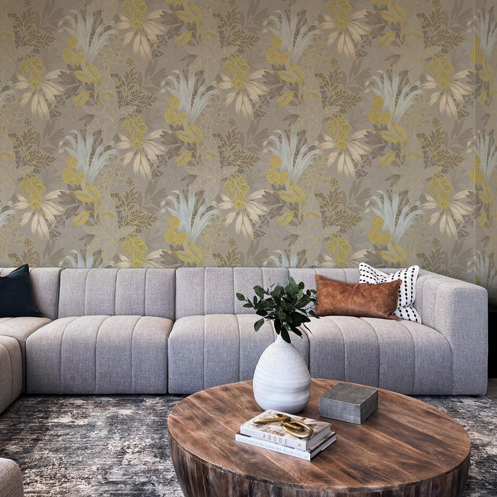 DecoratorsBest Bloom Oasis Tawny Brown Non-Pasted Wallpaper