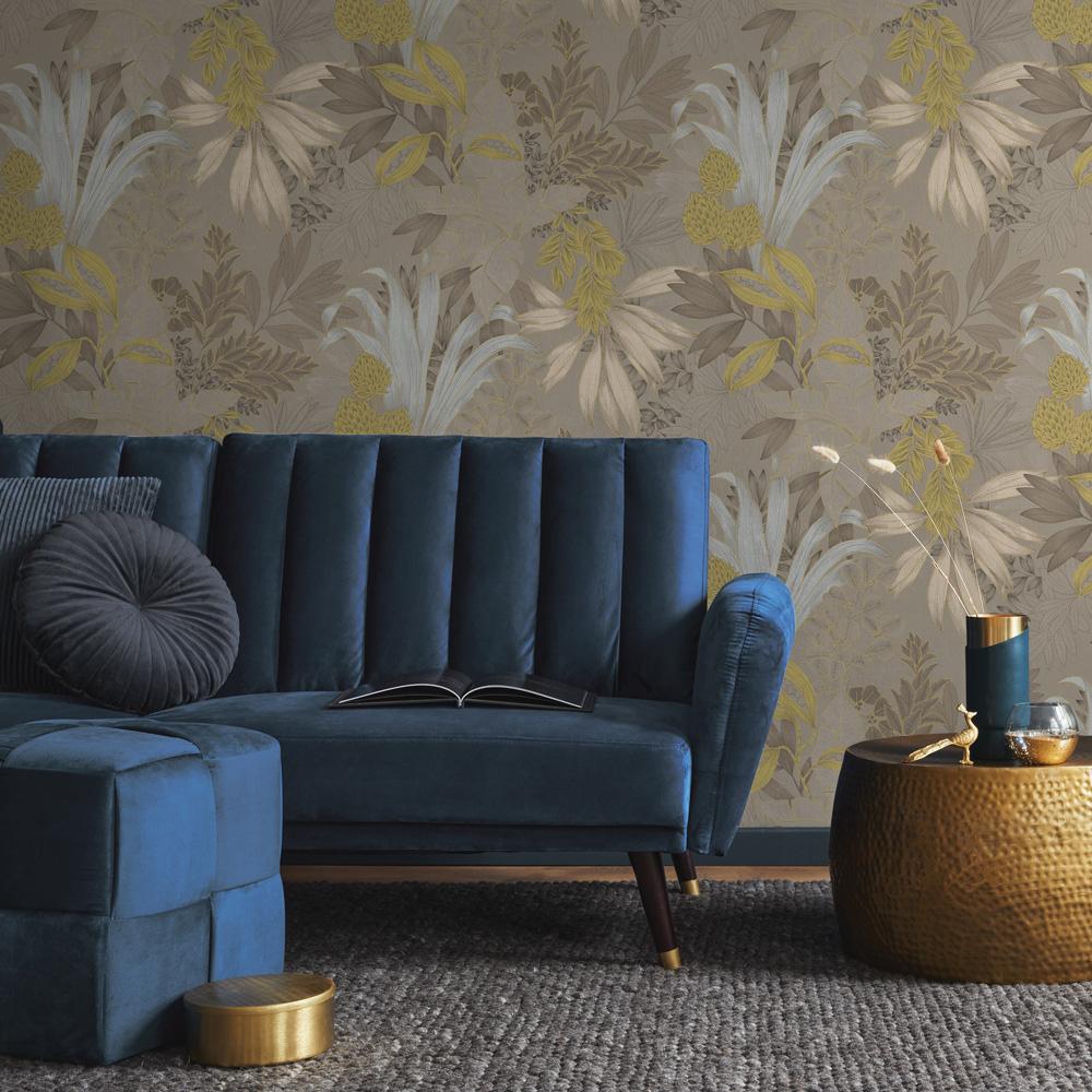 DecoratorsBest Bloom Oasis Tawny Brown Non-Pasted Wallpaper