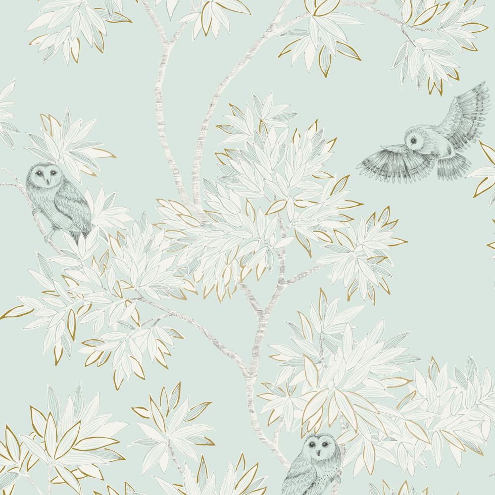 DecoratorsBest Owls Ice Blue Non-Pasted Wallpaper