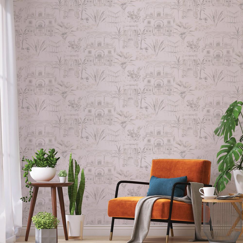 DecoratorsBest Avenue Toile Grey Non-Pasted Wallpaper