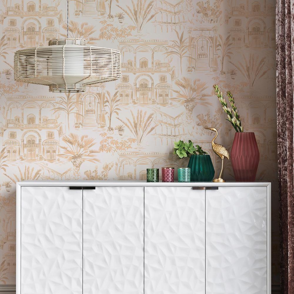 DecoratorsBest Avenue Toile Citrus Non-Pasted Wallpaper