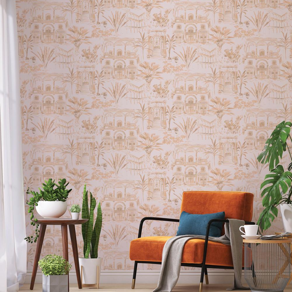 DecoratorsBest Avenue Toile Citrus Non-Pasted Wallpaper