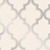 Decoratorsbest Arabesque Ivory And Silver Peel And Stick Wallpaper, 28 Sq. Ft.