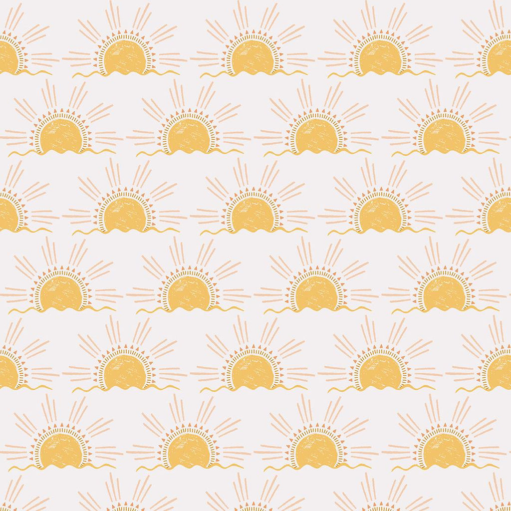 DecoratorsBest Solstice Sun Sunny Yellow Peel and Stick Wallpaper, 28 sq. ft.