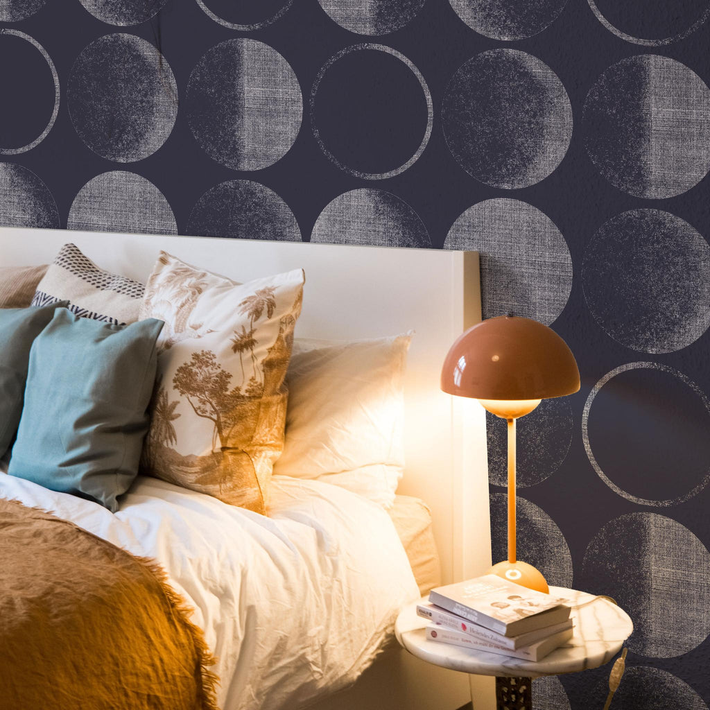 DecoratorsBest Lunar Navy Peel and Stick Wallpaper, 28 sq. ft.